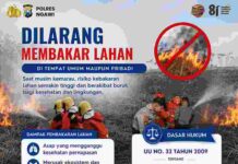 Polres Ngawi Ingatkan Konsekuensi Hukum Bagi Pembakar Lahan