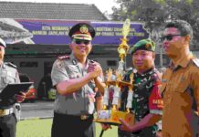 Satkamling Aktif, Kamtibmas Kondusif: Kapolres Mojokerto Kota Beri Penghargaan Para Pemenang Lomba Pos Satkamling